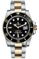 Rolex Submariner Series 116613LN-0001, Two-Tone Black Submariner, 40mm size.
