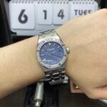 Audemars Piguet Royal Oak Offshore Series 77451ST.ZZ.1361ST.04, Blue Dial Gem-Set Bezel Mechanical Movement, 34mm Size. - 图片 12