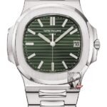 Patek Philippe Nautilus series 57111A-014, Olive Green Dial with Steel Bracelet, 40mm Size.