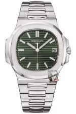 Patek Philippe Nautilus series 57111A-014, Olive Green Dial with Steel Bracelet, 40mm Size.