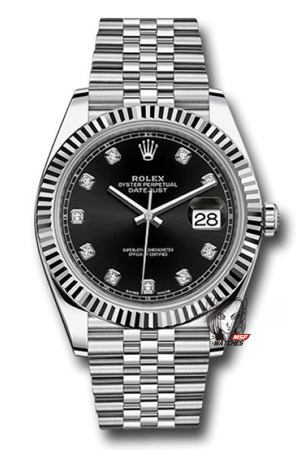 b23f258e98e59e94c5c4aa2d07830a39.png Rolex Datejust series m126334-0012, Black Dial Diamond Markers, 41mm size. - 图片 1