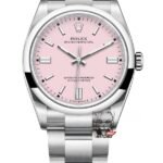 Rolex Oyster Perpetual Series m126000-0008, Pink Dial, 36mm size.