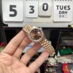 Rolex Datejust series m279135rbr-0001, Coffee Dial with Diamond Bezel and Full Rose Gold Case, 28mm size. - 图片 3