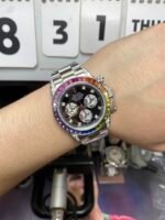 Rolex Cosmograph Daytona Series RAINBOW DAYTONA ?sliver case, Diamond scale, 40mm size. - 图片 3