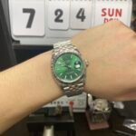 Rolex Datejust series m126234-0051, Mint Green Dial and Five-Link Stainless Steel Bracelet Variant, 36mm size. - 图片 6