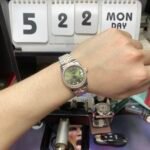 Rolex Datejust series m278383rbr-0030, Two-Tone Gold Case with Green Dial and Diamond Bezel, 31mm size, Jubilee bracelet. - 图片 5
