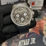 Rolex Cosmograph Daytona Series TIGER DAYTONA 18K WHITE GOLD CASE FULL DIAMOND BREZEL AND DIAL 40mm size.