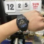 Richard Mille Men's Collection series RM052, Skull Design Black Case Rubber Strap, 42.7??50mm size. - 图片 12