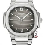 Patek Philippe Nautilus series 71181A-011, Coffee Dial and Steel Bracelet, 35.2mm size WOMEN.