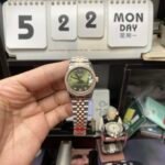 Rolex Datejust series m278383rbr-0030, Two-Tone Gold Case with Green Dial and Diamond Bezel, 31mm size, Jubilee bracelet. - 图片 2