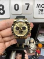 Rolex Cosmograph Daytona Series 116518LN-0040, gold case gold dial and rubber strap, 40mm size. - 图片 2
