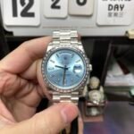 Rolex Day-Date series ?Ice blue dial with diamond bezel M228396TBR-0039 40mm