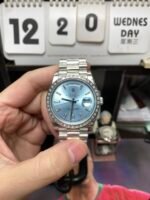 Rolex Day-Date series ?Ice blue dial with diamond bezel M228396TBR-0039 40mm