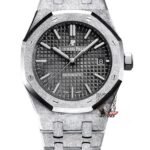 Audemars Piguet Royal Oak Offshore Series 15454BC.GG.1259BC.03, Frosted Gold Case Black Dial, 37mm size.