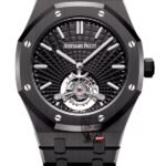 Audemars Piguet Royal Oak Offshore Series 26522CE.OO.1225CE.01, Black Case Black Dial Tourbillon Watch, 41mm Size.