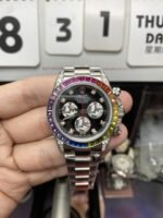 Rolex Cosmograph Daytona Series RAINBOW DAYTONA ?sliver case, Diamond scale, 40mm size.