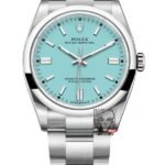 Rolex Oyster Perpetual Series m126000-0006, Tiffany Blue Dial, 36mm size.