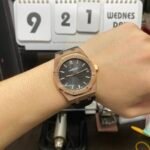 Audemars Piguet Royal Oak Offshore Series 15500OR.OO.D002CR.01, Rose Gold Case Black Dial Leather Strap, 41mm Size. - 图片 6