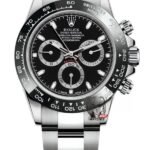 Rolex Cosmograph Daytona Series m116500ln-0002, black panda color scheme, 40mm size.