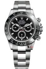 Rolex Cosmograph Daytona Series m116500ln-0002, black panda color scheme, 40mm size.