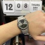 Rolex Datejust Series m126334-0022, Grey Dial with Green Roman Numerals Five-Link Stainless Steel Bracele, 41mm Size. - 图片 3