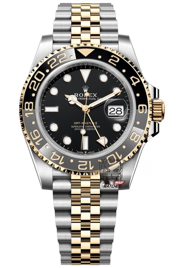d97b88f972a25b8dd762749993ff2bb2.jpg Rolex GMT-Master II series m126713grnr-0001, InterGold Black/Grey Ceramic Bezel InterGold Five-Bead Chain Steel Bracelet, 40mm size. - 图片 1
