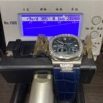 Patek Philippe Nautilus series 5724G-001, Square Diamond Bezel Blue Dial Blue Leather Strap, 40mm size. - 图片 13
