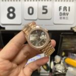 Rolex Datejust Series m279135rbr-0025, Rose Gold Case Grey Dial with Diamond Bezel, 28mm size. - 图片 6