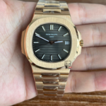 Patek Philippe Nautilus series 5711 Rose Gold Case with grey Dial Steel Bracelet, 40mm Size.
