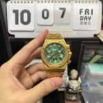 Audemars Piguet Royal Oak Offshore Series 26331BA.OO.1220BA.02, Gold Case Green Dial Stainless Steel Bracelet, 41mm Size. - 图片 2