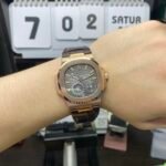 Patek Philippe Nautilus series 5712GR-001, Coffee Dial Rose Gold Case Brown Leather Strap, 40mm size. - 图片 6
