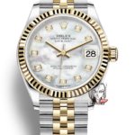 Rolex Datejust series m278273-0028, Two-Tone Gold Case with Mother-of-Pearl Dial, 31mm size.