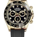 Rolex Cosmograph Daytona Series m116518ln-0078, gold case black dial ceramic bezel, 40mm size.