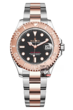 Rolex Yacht-Master Series m126621-0002, Two-Tone Gold Case Black Dial, 40mm size.