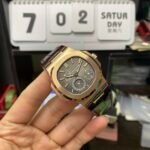 Patek Philippe Nautilus series 5712GR-001, Coffee Dial Rose Gold Case Brown Leather Strap, 40mm size. - 图片 3