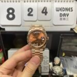 Rolex Day-Date Series m228235-0003, Full Everose Gold Case Gradient Brown Dial, Instantaneous Day and Date Functions, 40mm Size. - 图片 12