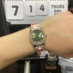 Rolex Datejust series m278383rbr-0030, Two-Tone Gold Case with Green Dial and Diamond Bezel, 31mm size, Jubilee bracelet. - 图片 12