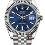 Rolex Datejust series m126334-0032, Blue Checkerboard Dial, 41mm size, Jubilee stainless steel bracelet.