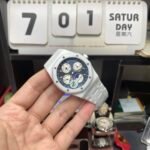 Audemars Piguet Royal Oak Offshore Series 26579CB.OO.1225CB.01, White Ceramic Blue Dial Full Ceramic Case Complete, Date Day Month Moon Phase Functions, 41mm size. - 图片 3