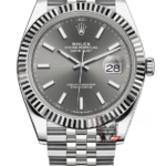 Rolex Datejust Series m126334-0014, Dark Grey Dial Fluted Bezel, 41mm Size.Jubilee strap