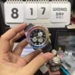 Rolex Cosmograph Daytona Series RAINBOW DAYTONA SLIVER CASE DIAMOND SCALE, 40mm size. - 图片 2
