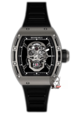 Richard Mille Men's Collection series RM052, Skull Design Black Case Rubber Strap, 42.7??50mm size.